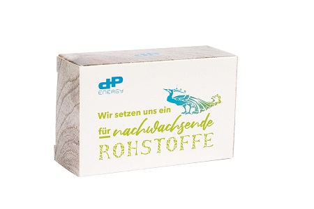 Handgeschöpfte Seife Olive mit Karonage mit Logo 