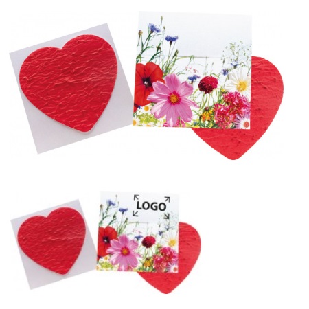 Herzliche Blumengrüße mit eigenem Logo