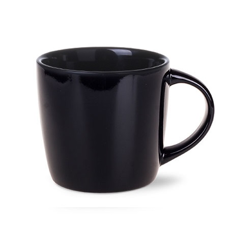 Kaffeetasse bedrucken Handy schwarz mit eigenem Logo