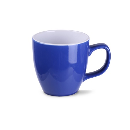 Keramikbecher Americano Small Duo reflaxblau/weiß mit Logo