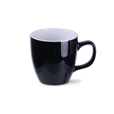 Keramikbecher Americano Small Duo schwarz/weiß mit Logo
