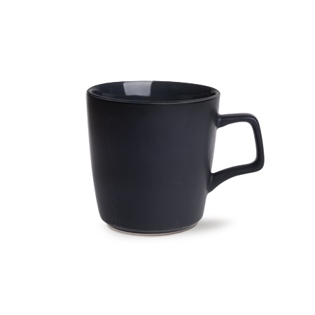 Keramikbecher BARREL SUPREME schwarz/schwarz mit individueller Werbung