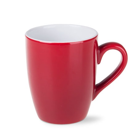 Tasse Ilona rot-weiß bedrucken