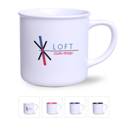 Keramikbecher Loft Pure mit eigenem Logo bedrucken