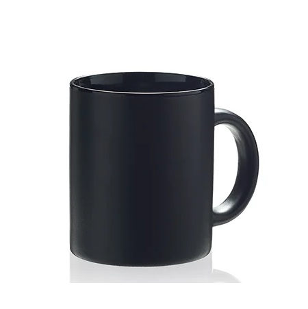 Keramikbecher Oxford Matt Schwarz 36cl mit Logo