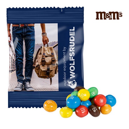 M&M’S Crispy Schokolinsen mit Knusperreis im Werbetütchen mit Logo