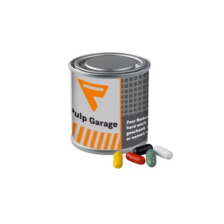 Mini-Farbdose Lakritzstangen Mix mit Logo
