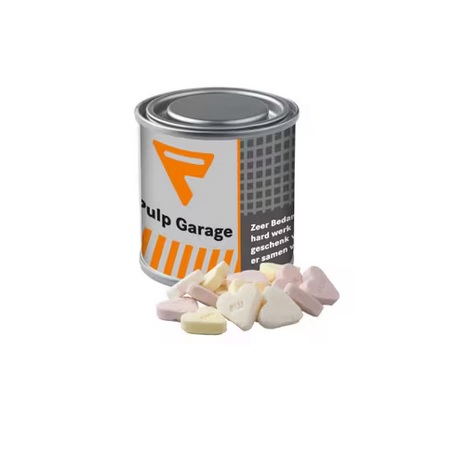 Mini-Farbdose mit Frucht Herzen mit Logo