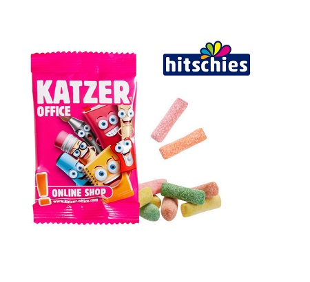 Mini HITSCHIES Kaubonbons Sauer Mix mit Logo