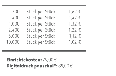 Preisliste Magic-Dose weiß Apfel-Menthol mit Logo 