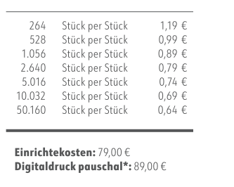 Preisliste Pocket-Boy schwarze Pfefferminzperlen mit Logo