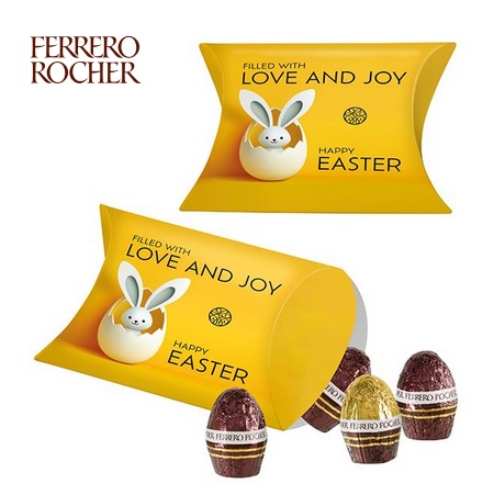 Promo-Kissenverpackung Ferrero Rocher Eier  mit Logo