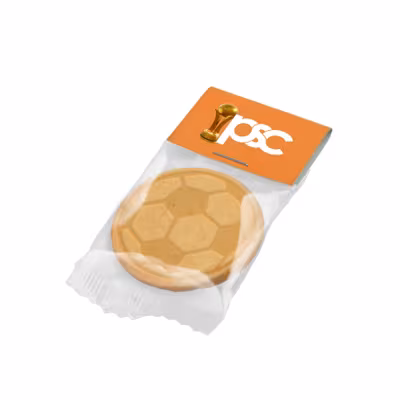 Runder geprägter Keks mit Logo