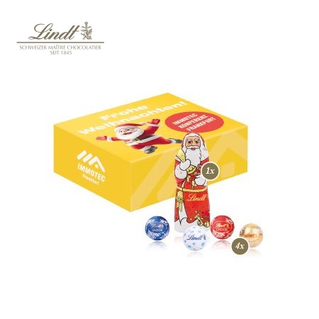 Santa Werbebox Lindt mit Logo