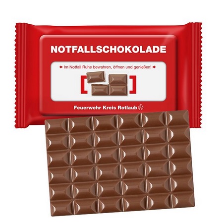 Schoko-Tafel XL im Flowpack mit Logo