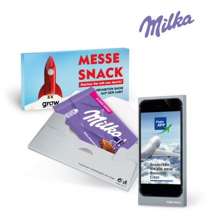 Schokoladentafel von Milka 45g mit Logo