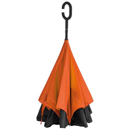 Umgekehrter Regenschirm mit individuellem Werbedruck