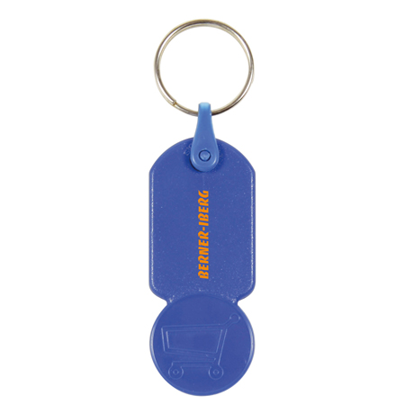 PP819035 Schlüsselanhänger mit € 0,50 Einkaufswagen-Münze mit Werbung oder Logo