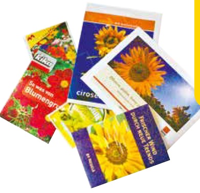 Blumensamen mit Werbung WERBEARTIKEL, WERBEMITTEL und WERBEDRUCK auf