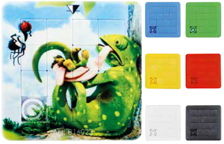 Schiebespiel quadratisch mit Werbung oder Logo