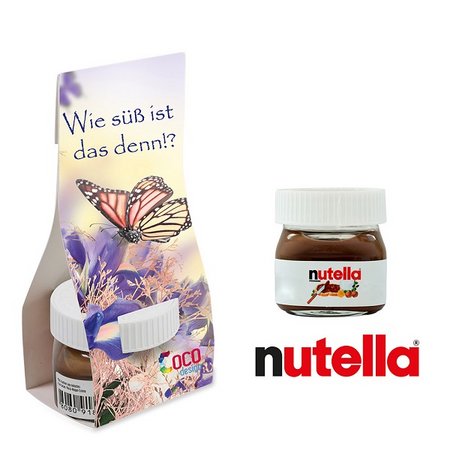 Nutella in Überreichsverpackung mit Logo