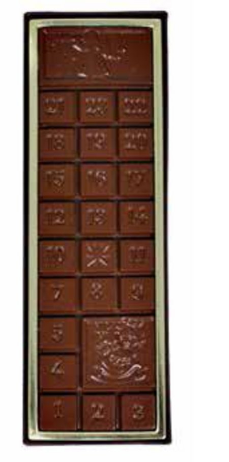 Schokoladentafel Adventskalender mit Logo