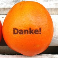 Orange "Danke"