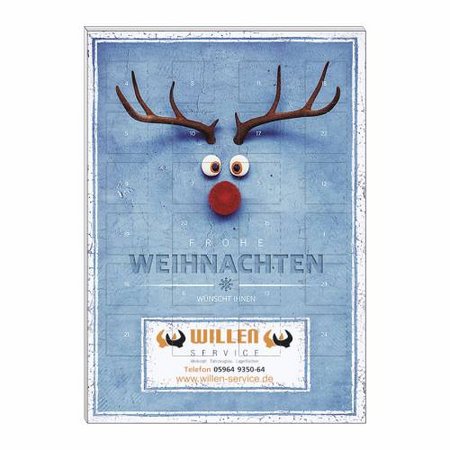 Schoko Adventskalender Classic Red Nose mit Logo