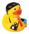 Quietsche-Ente Reporter mit Werbung oder Logo