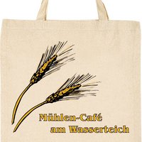 BW-Tasche ca. 50x50 cm mit zwei kurzen Henkeln mit Werbedruck