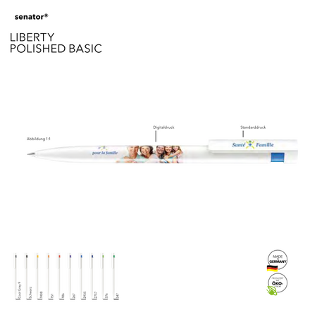 Senator Kugelschreiber Liberty Polished Basic individuell bedruckt als Werbemittel