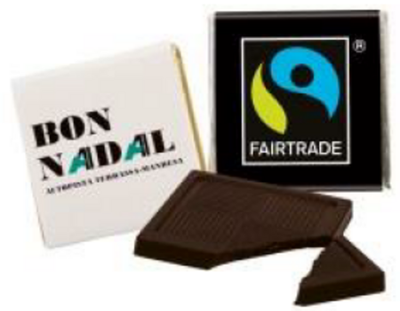 Schokotafel 5g Ripp - Fairtrade mit Werbedruck