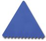 Eiskratzer in Dreiecksform, dunkelblau mit Werbung oder Logo