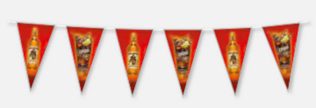 Nassfeste Wimpelkette mit Werbung oder Logo