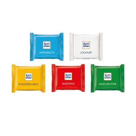 Ritter SPORT Mini in Präsentbox 2er mit Werbedruck - Füllvarianten