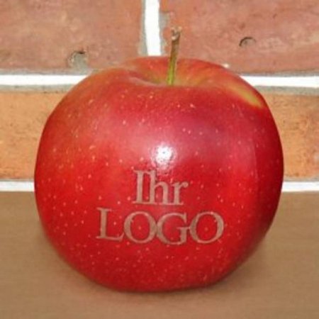 Kleiner roter LOGO-Apfel mit Laserdruck