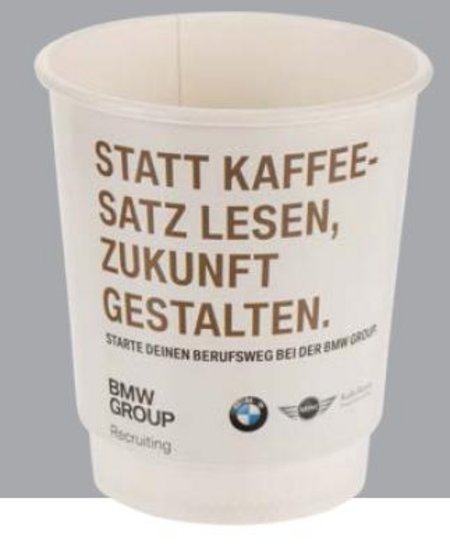 BIO HEISSGETRANKE BECHER mit Werbung