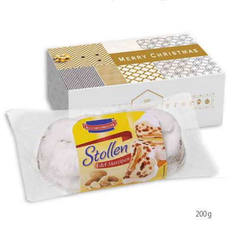 Christstollen in Präsentbox individuell gestaltbar und ein perfekter Werbeartikel