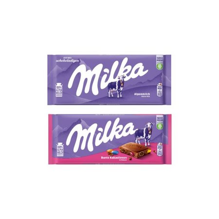 Schokolade von Milka 100 g Geschmacksrichtungen