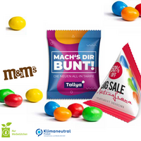 M&M‘S PEANUT im Werbetütchen mit Werbedruck oder Firmenlogo