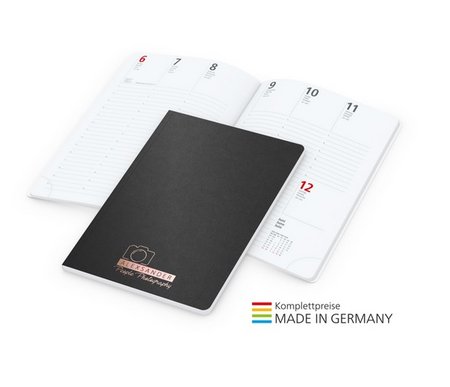 Softcover-Wochentimer Prestige-Flexx Bestseller Prägung mit Werbung
