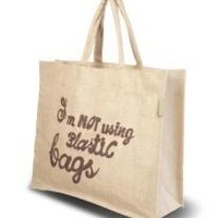 Jute Slogan Bag Slogan mit Werbung