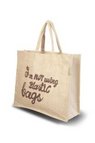 Jute Slogan Bag Slogan mit Werbung