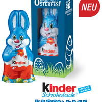 Kinder Schokohase mit Werbedruck oder Firmenlogo