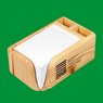 Zettelbox aus Maissivholz mit Werbedruck