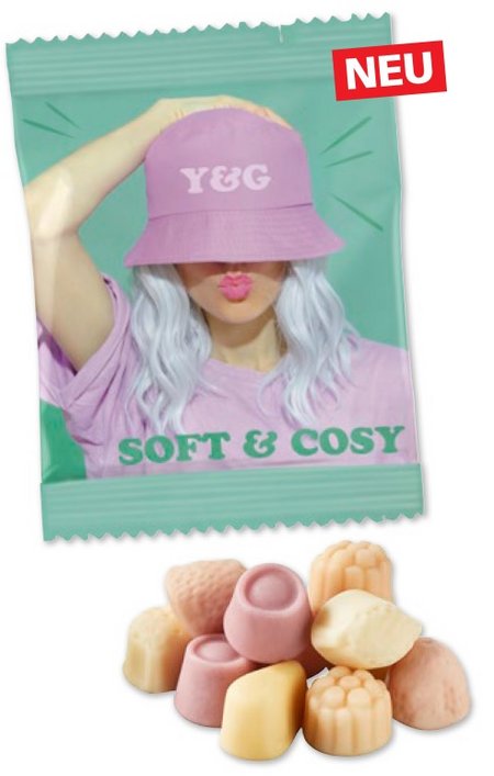 Katjes Yoghurt-Gums mit Werbung oder Logo