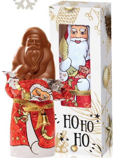 Lindt Weihnachtsmann mit Glocke in bedruckbarer Verpackung