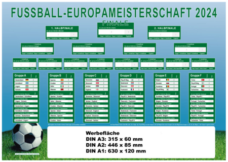 Wandplaner Fussball Europameisterschaft mit Logo