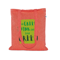 Recycelte Baumwolltasche als umweltfreundliches Werbemittel mit ihrem Logo bedrucken günstig