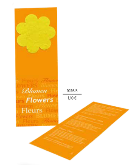 Lesezeichen mit Blumensamen mit Werbedruck